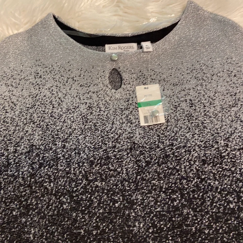 Beautiful Kim Rogers Shirt size PL brand new with tags color silver and black - Picture 8 of 12